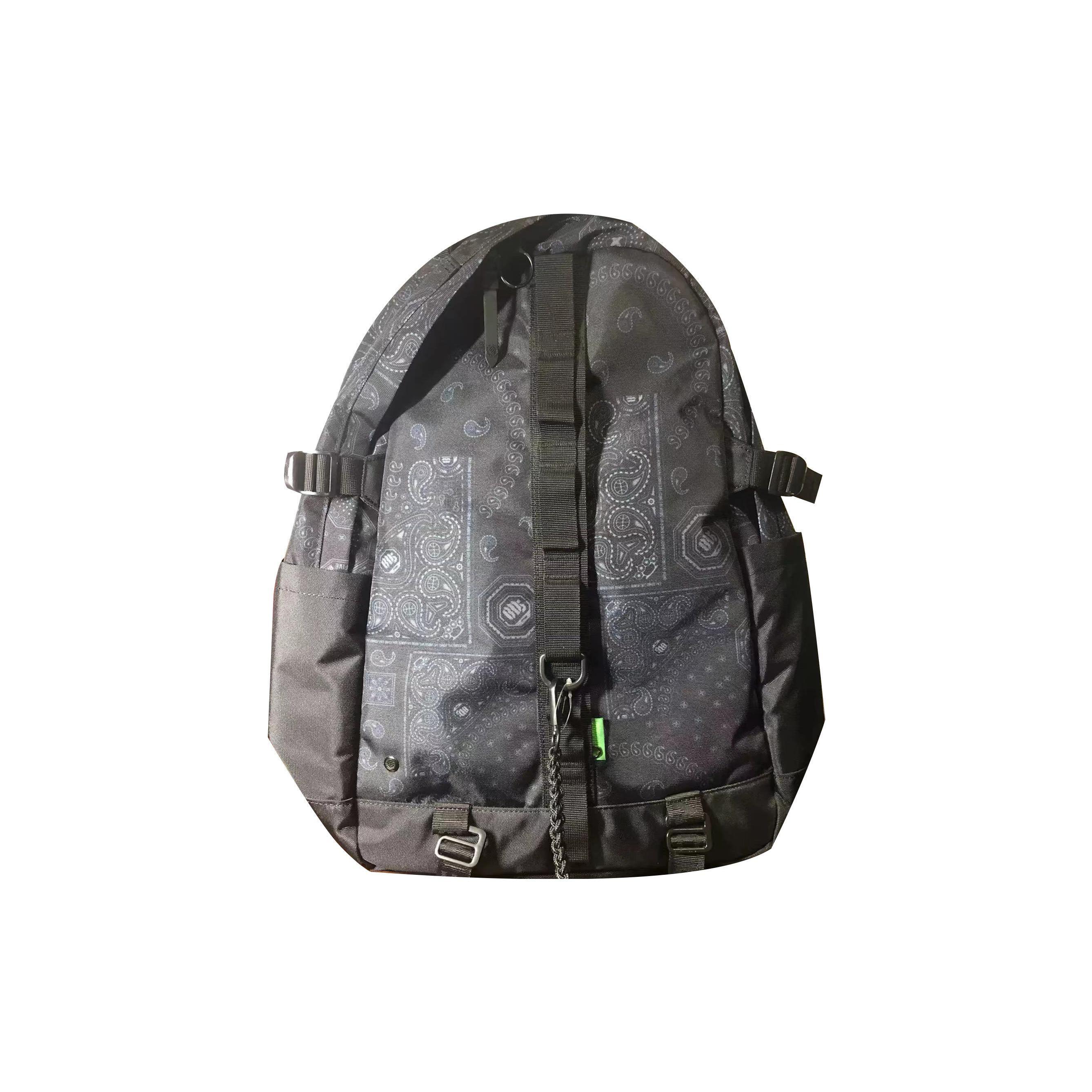 Li-Ning Pattern Printed Large Capacity Sports Backpack Unisex Backpack Black ABSS119-1 Black