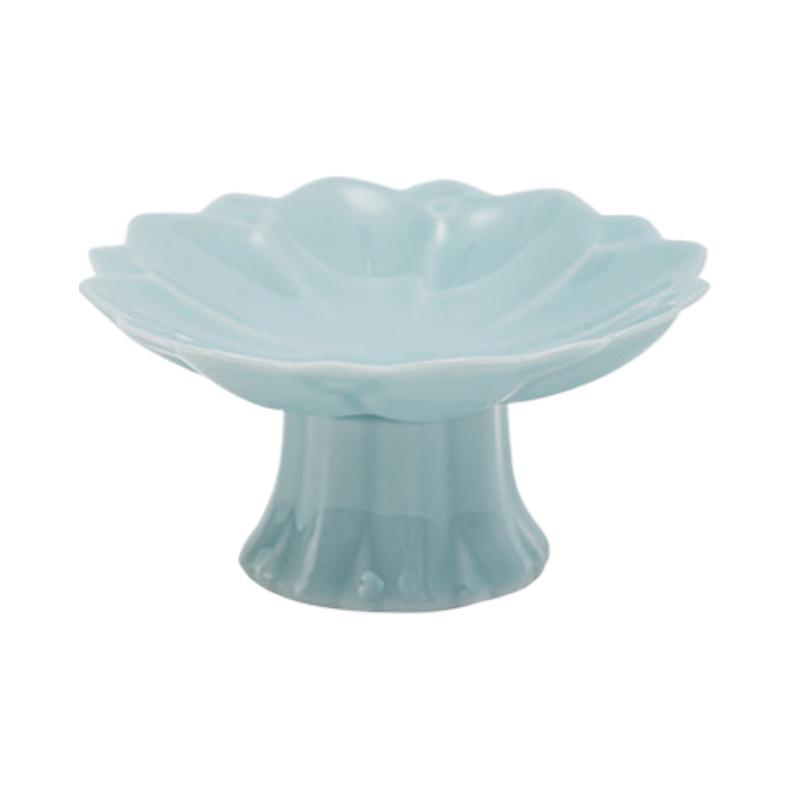 Chinese Style Ceramic Dessert Plate - Exquisite Small Tray for Mooncakes and Snacks, 2025 New Design
