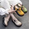 Fashion GKTINOO Genuine Leather Summer Shoes Women Slippers Wedges Outside Slides Leisure 2025 New Handmade Concise Ladies Slippers