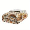 1pc Cozy Flannel Blanket with Adorable Guinea Pig & Floral Design - Soft Warm Throw for Sofa, Bed, Office - All-Season Gift