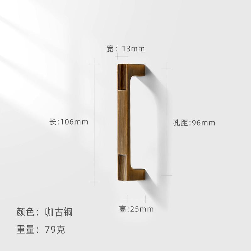 WV Chinese Kitchen Furniture Handles Modern Cupboard Dressers Brass Gold Cabinet Door Handles Closet Drawer Knobs Hardware