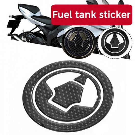 1X Real Carbon Fuel Gas Cap Tank Pad Sticker For Kawasaki Z750 Z1000 Ninja ZX-6R