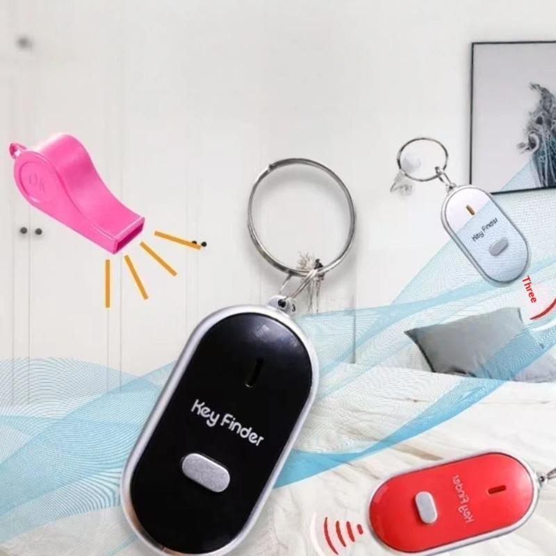 1Pcs Anti-Lost Key Finder Sound Control Flashing Beeping Alarm Keychain Locator for Seniors Home Travel Use