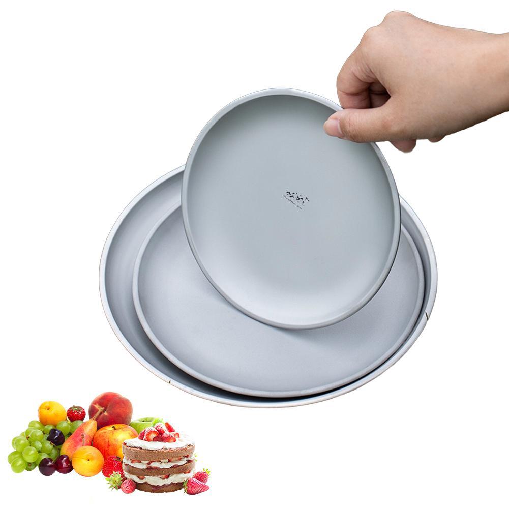 1/3Pcs Titanium Purification Plate Ultra Lightweight Portable Safe Circular Dining Hiking Picnic Barbecue Home Outdoor Cookware