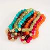 IngeSight.Z Y2K Bohemia Colorful Square Resin Beaded Necklaces Women Temperament Charm Statement Clavicle Chain Banquet Jewelry