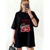 Übergroßes T-Shirt Schwarz Jahrgang 2025 Abschlussfeier Partykleidung