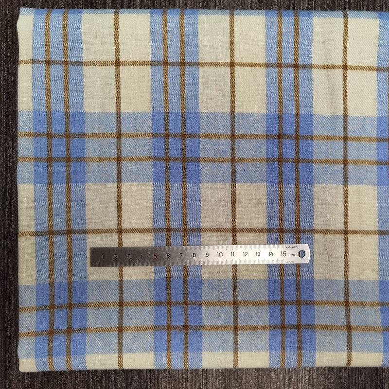 Children's Twill Plaid Flannel Shirt Fabric - Yarn Dyed, Brushed Cotton