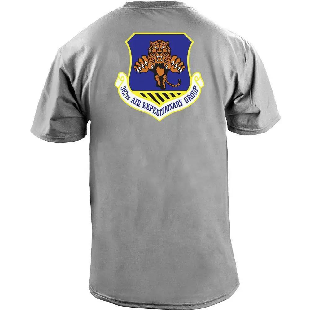 

387th Air Expeditionary Group Patch Veteran TShirt 100 Cotton ONeck Short Sleeve Summer Casual Mens Tshirt Streetwear 4XL
