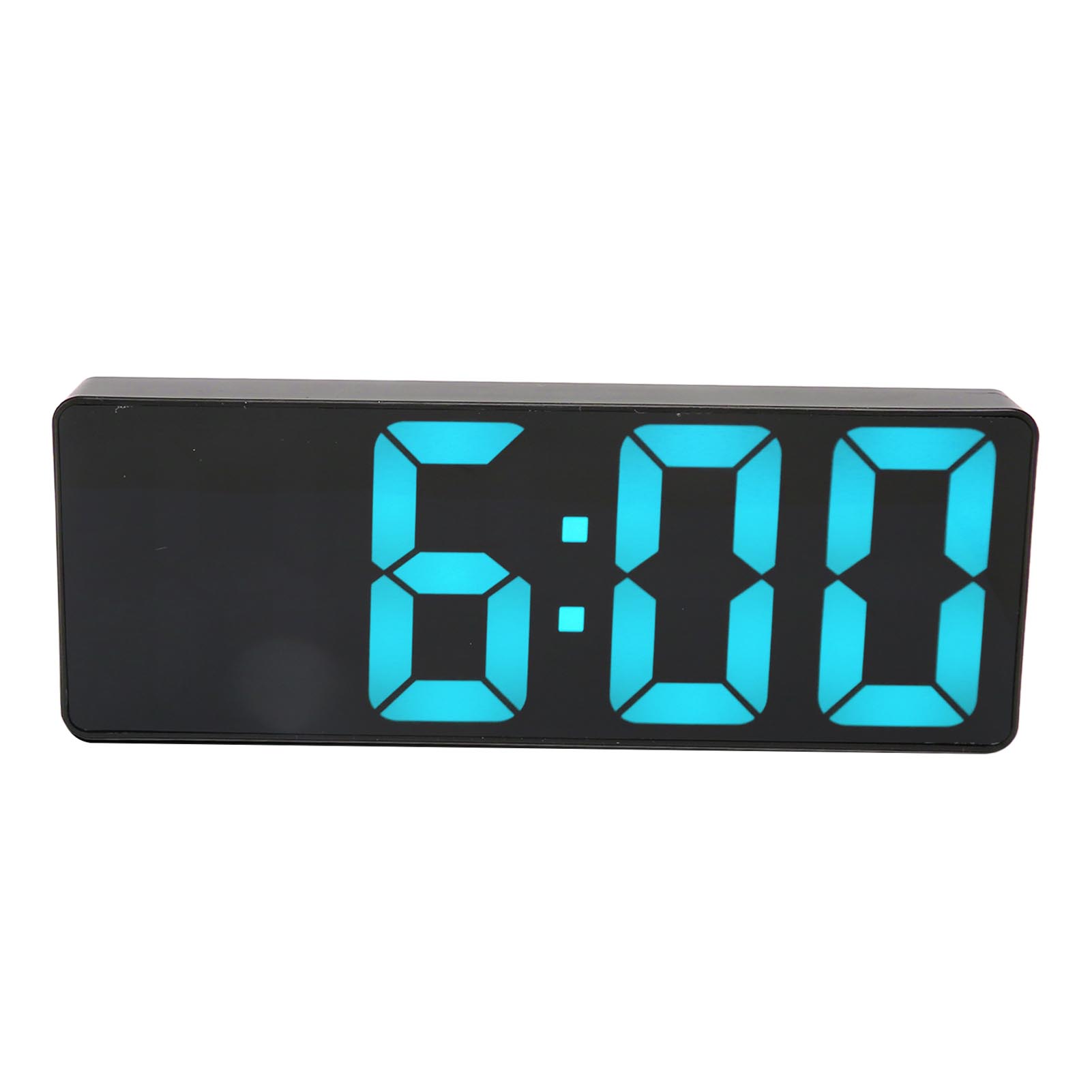 

Digital Alarm Clock USB Battery Powered Large Blue Number Desktop LED Mirror Clock with Temp Display for Bedroom Office