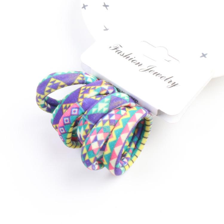 6Pcs/Set High Elasticity Printed Scrunchie Women Girls Children Elastic Hair Rubber Bands Accessories Tie Hair Rope Ring Holder