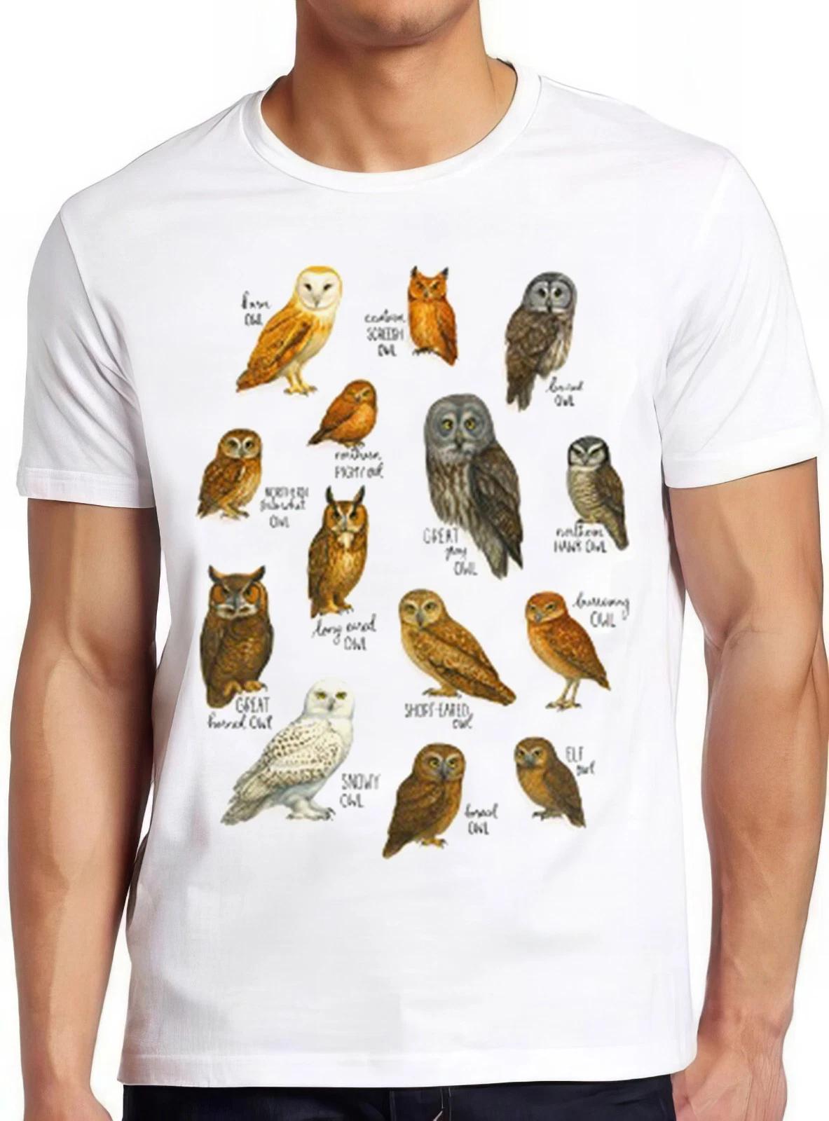 Owls Birds Nature Meme Gift Tee Gamer Cult Movie Music Funny T Shirt 2703 XS
