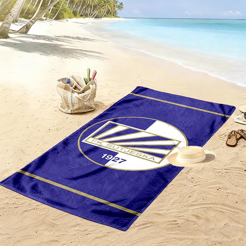 Sutjeska Niksic 2D Flat Print Beach Towel, Large Soft Quick Dry Towel for Beach Camping Swimming