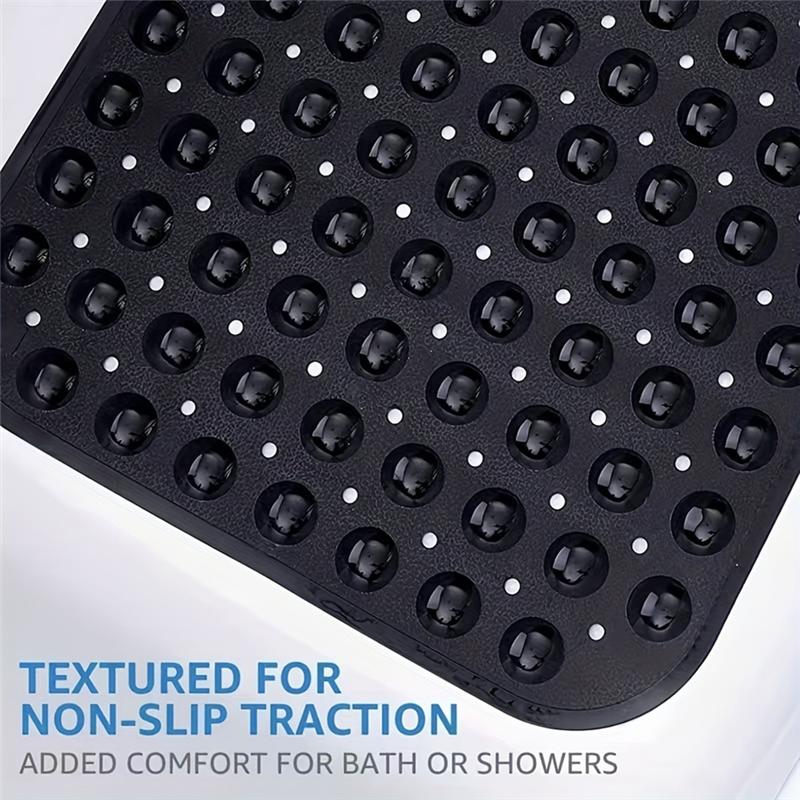 

CYCLI-Anti-Slip Bathtub Mat With Drain Holes, Suction Cups - Machine Washable, Bathroom Shower Carpet Non-Slip Mat For Bathtub серый