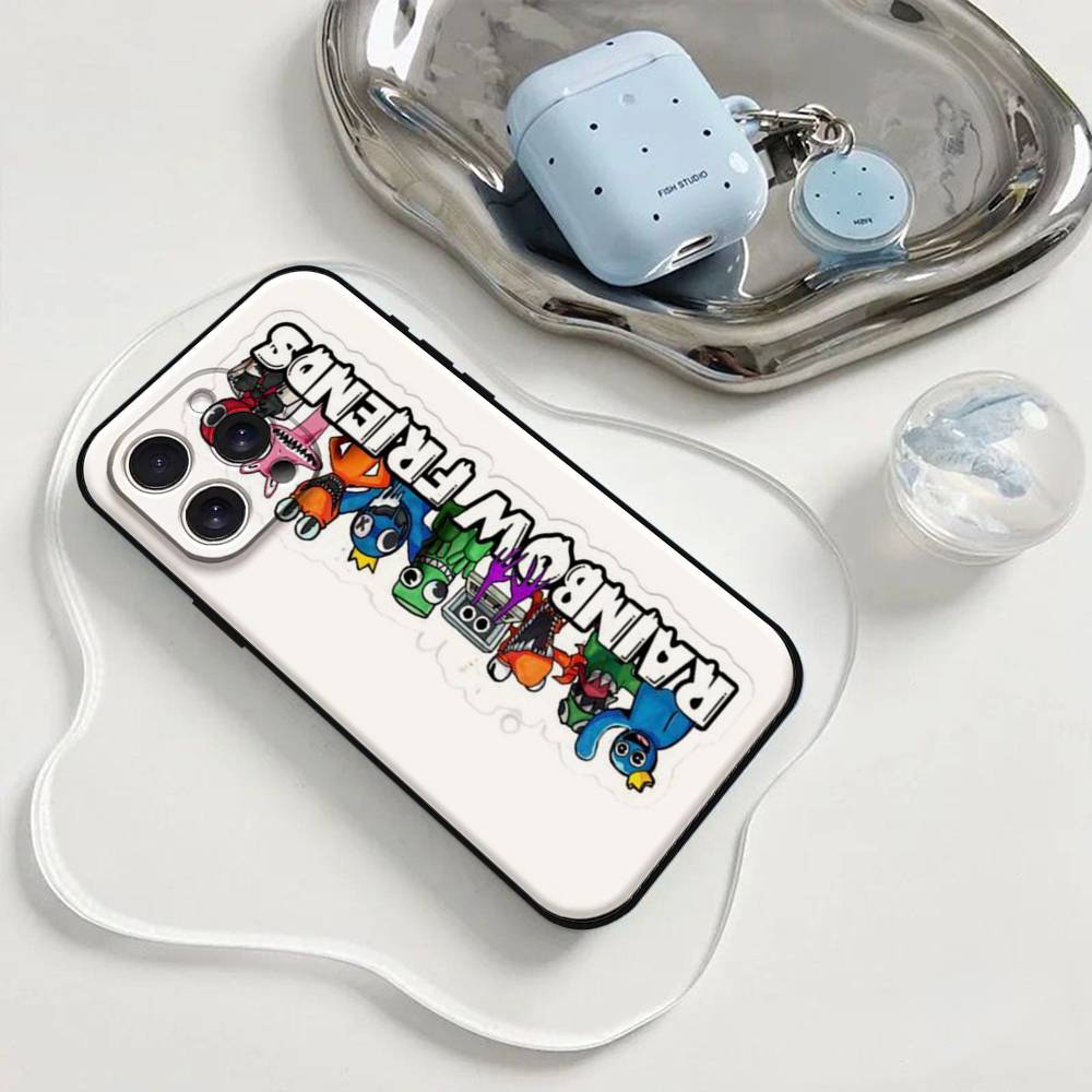 Rainbow Friends Toy Cartoon Game Phone Case For Iphone 17 16 15 11 13 14 Pro Max X Xr Xs Max 12mini Black Shell Cover Case