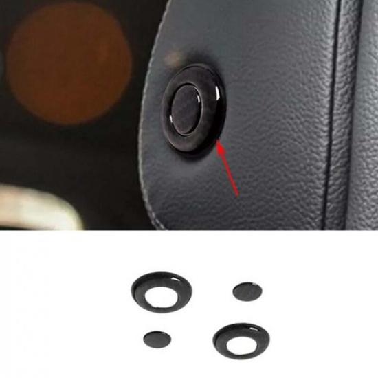 Adjust Button Ring Trim For Benz E-Class Carbon Fiber 16-21 Inner Seat Headrest