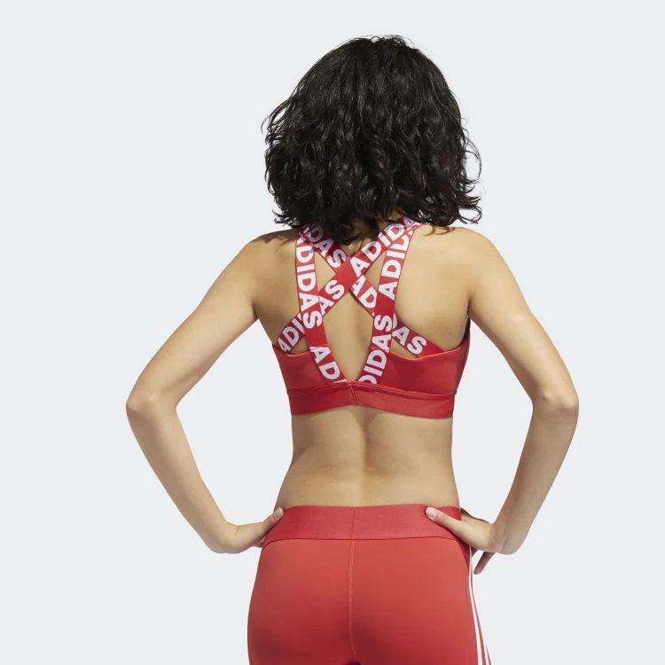 adidas Don't Rest Branded Bra Red FJ6086