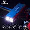 Rockbros 2T6 Led Bisiklet Işığı 10W 10000 Mah Bisiklet Ön Lambası El Feneri Bisiklet Ekipmanı Mtb Far Süper Parlak El Feneri