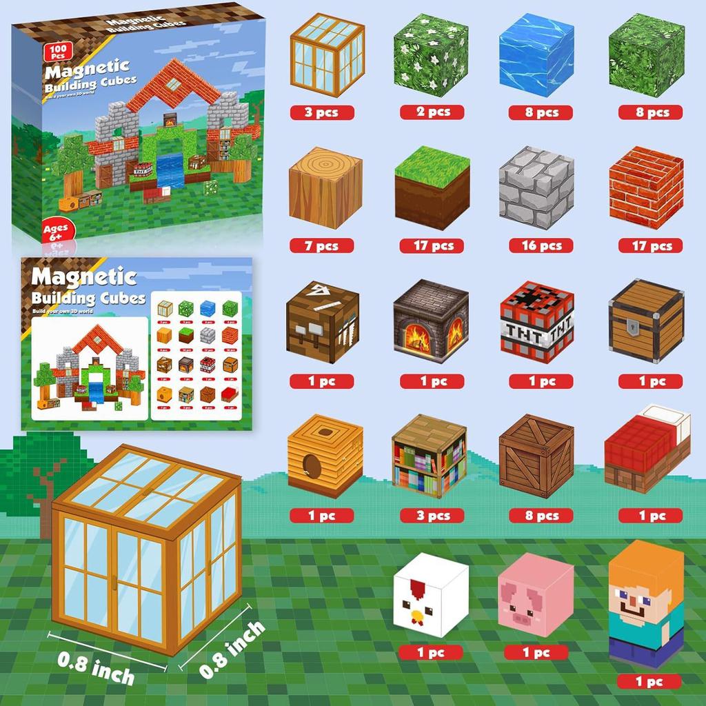 My Forest World Magnetic Cubes: Educational STEM Building Blocks