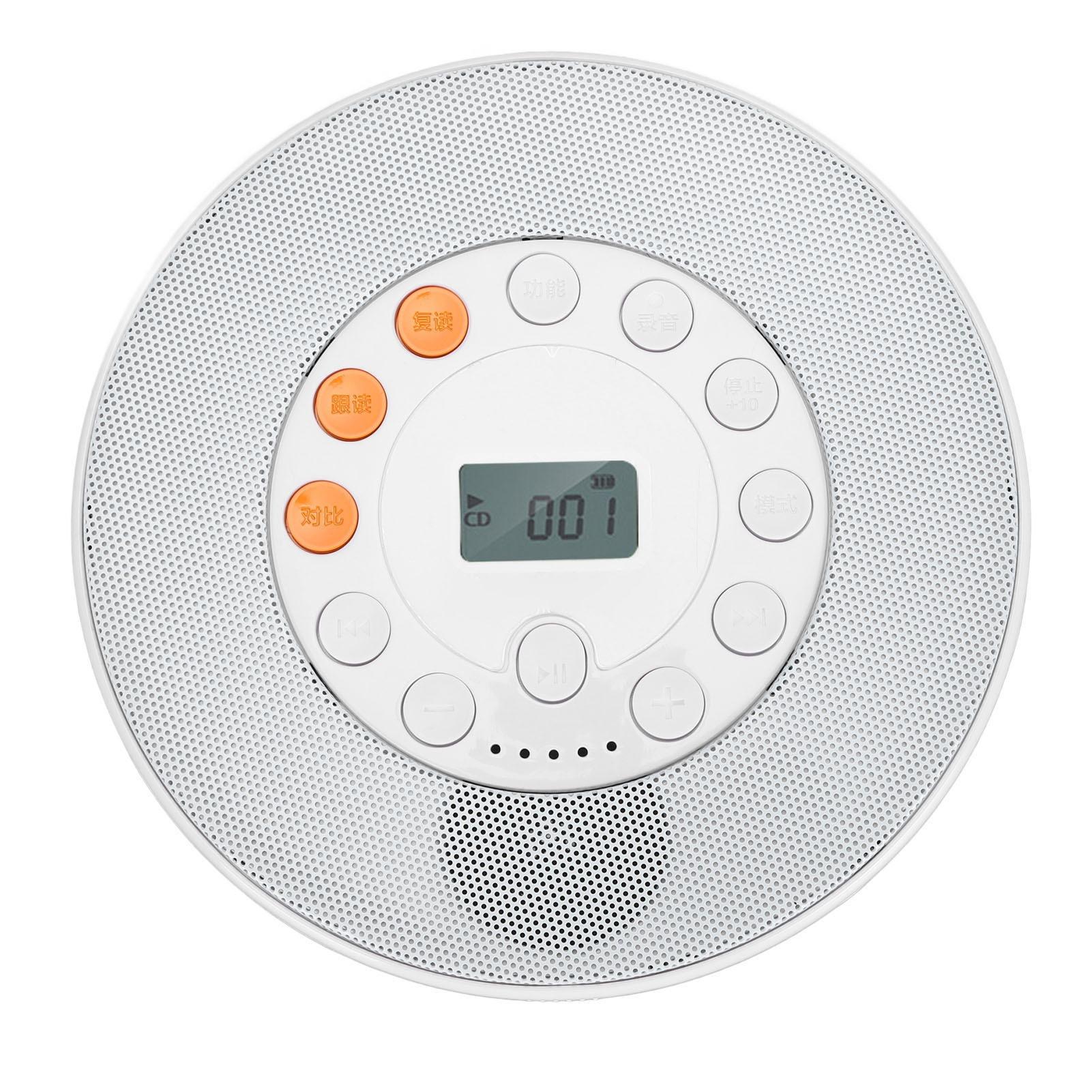 

Портативный CD-плеер 2000 мАч аккумуляторный CD-плеер с поддержкой CD CD‑RW MP3 с динамиком для автомобиля