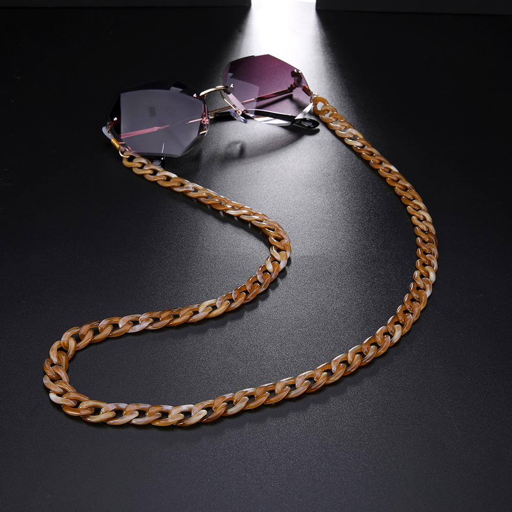 Trendige Acryl-Sonnenbrillen-Ketten für Damen Halter-Schnur Lesebrillen-Kette Lanyard Brillen-Hänge-Halskette Großhandel