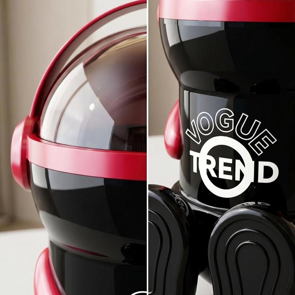 Astronaut Mülleimer Sitzende Figur Design Behälter Transparente Kuppel