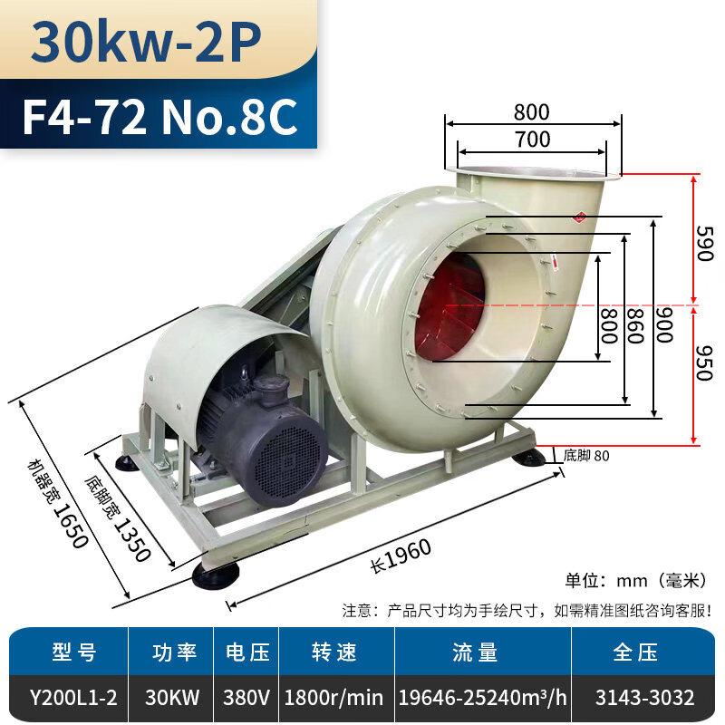 Jinglian Industrial Centrifugal Dust Collector Fan F4-72-8C CN plug (adapter included)