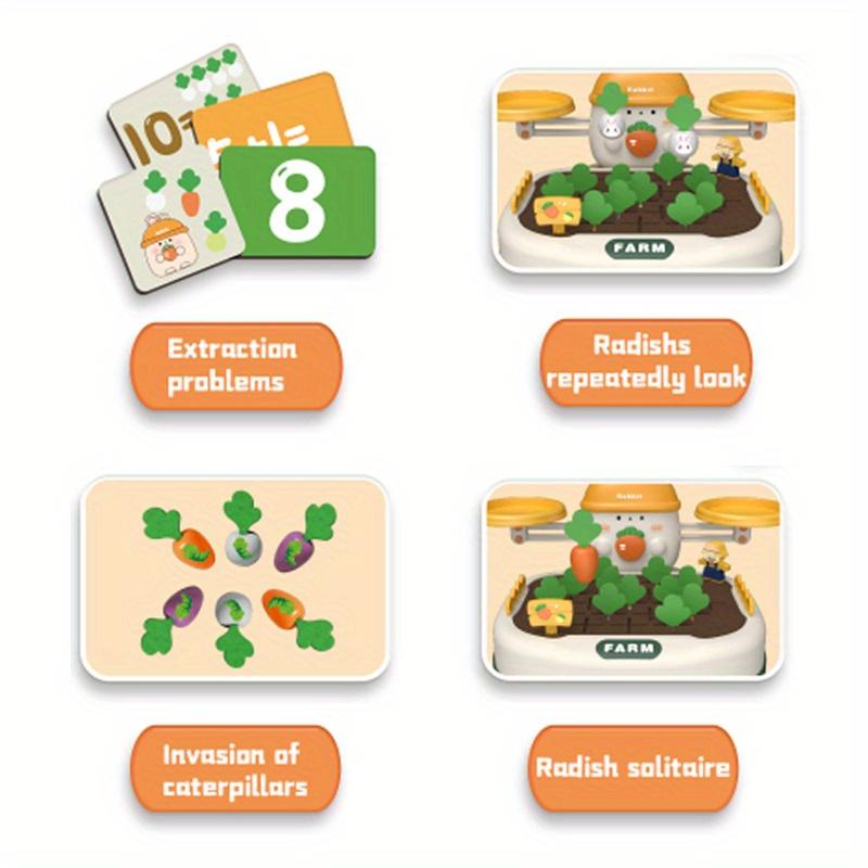 1pc Kids 2 in 1 Educational Toy, Farm Balance Math Game, Counting Sorting Skills Development, Interactive Learning Tool for Children