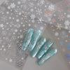 Iridescent 3D Gold & Silver Snowflake Nail Art Stickers with Adhesive Backing