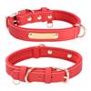 Pet Collars  Microfiber Leather Lettering Dog Collars Adjustable Dog Brand Anti Loss Collars