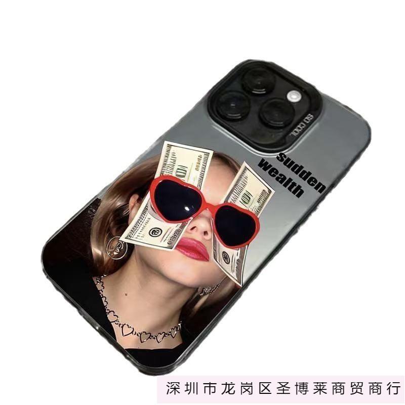 New European and American applicable iphone16 mobile phone case Apple 15promax/14 creative 13pro12 sunglasses 11xr