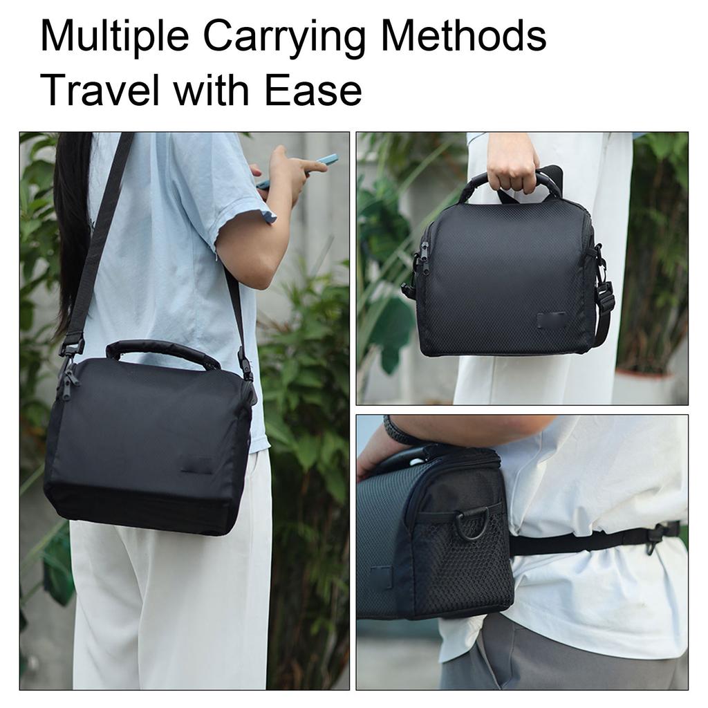 DSLR Camera Case Large Capacity Water Proof Polyester Portable Mirrorless Camera Case with Detachable Shoulder Strap for Camera Lens Accessories S
