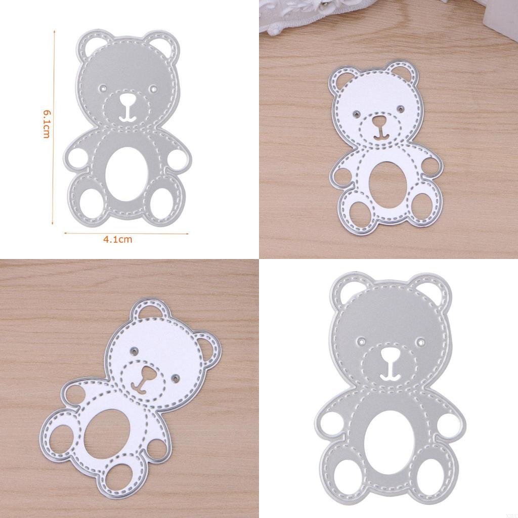 

Bear Cutting Dies Stencil Scrapbook Paper Card Embossing Decorative Decor X3UC серебряный