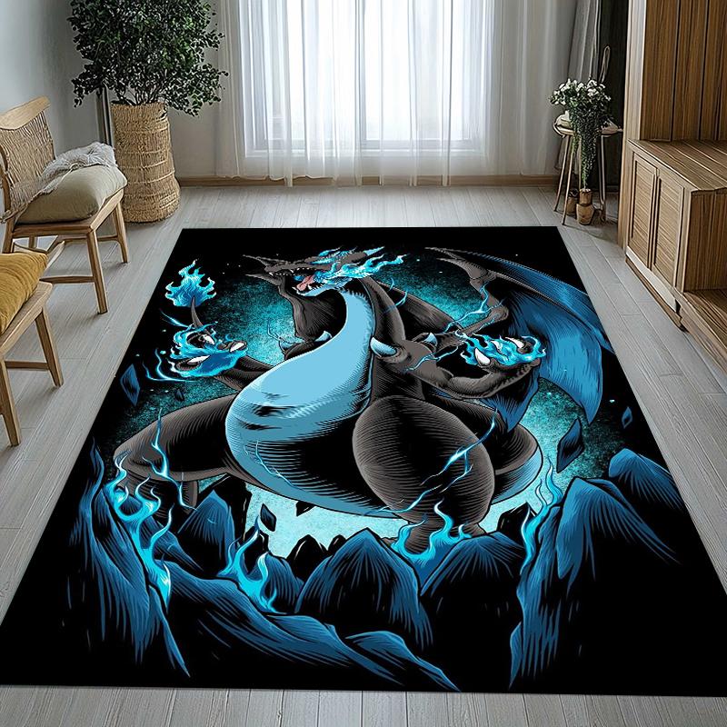 

Charizard Charmander Pokemon Living Room Non-Slip Area Rug Soft Carpet for Bedroom Kids Playroom Sofa,Home Decor Doormat Gift 40x60cm