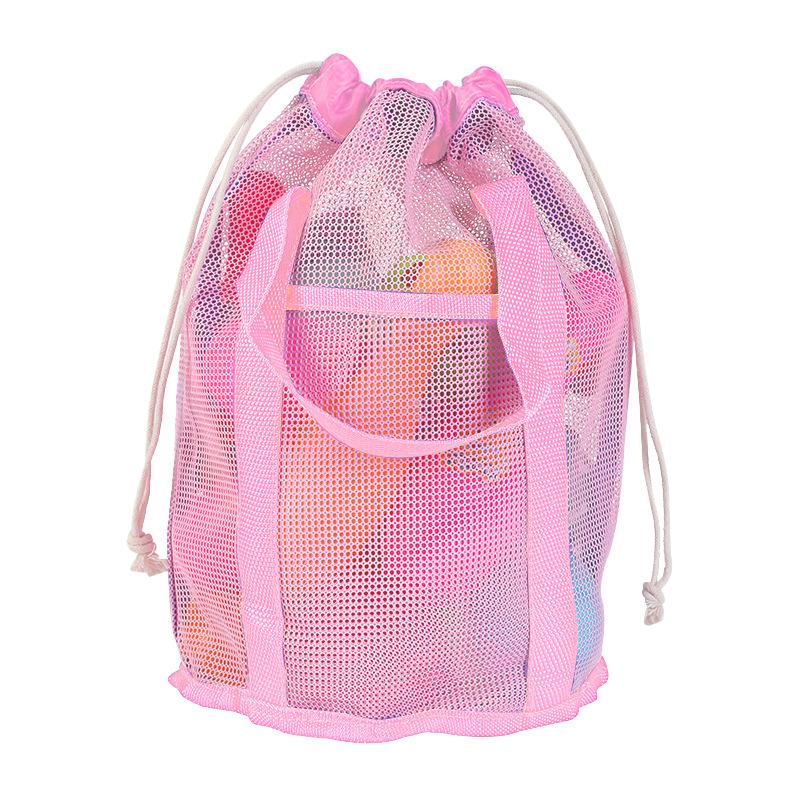 Grid Beach Bag Hand-held Toiletry Bag with Drawstring Pocket Travel Toiletry Bag Children's Toy Storage Bag Bathroom Swimming Bag