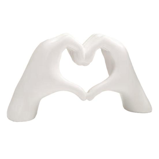 Valentinstag Herz Handornament Herzform Geste Harzstatue Skulptur Heim Büro Hochzeitsparty Romantische Dekoration