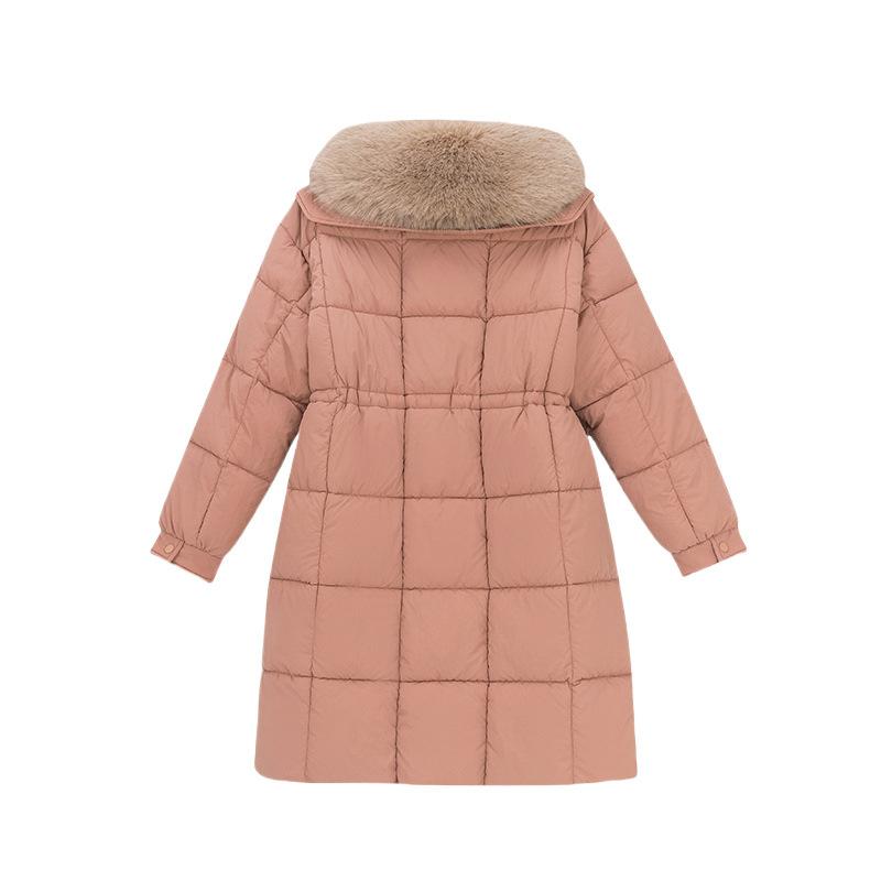 New Korean Style Thickened Large Wool Collar Cotton Jacket for Women In Winter Medium-length Loose Down Cotton Jacket