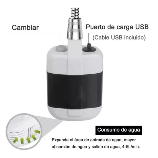 Camping Shower Pump Easy To Use Compact Portable Rechargeable Outdoor