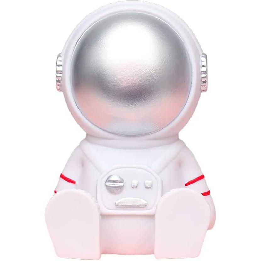 Space Man Piggy Bank, Creative Vinyl Astronaut Money Bank Backpack Astronaut Money Box Sitting Space Man Coin Bank Aerospace Decorative Oranment серебряный
