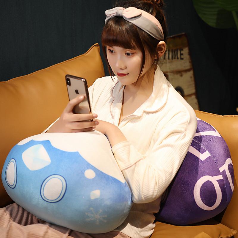 Genshin Impact Slime Plush Pillow Multi Element Soft Stuffed Cushion Game Peripheral for Sofa Decor Fans Gift Collection