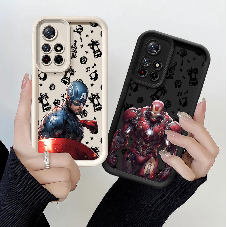 Marvel Deadpool Captain America Hülle für Xiaomi Redmi Note 13 14 Pro Plus 12s 11s 10 11 12 Pro Weiche Hülle