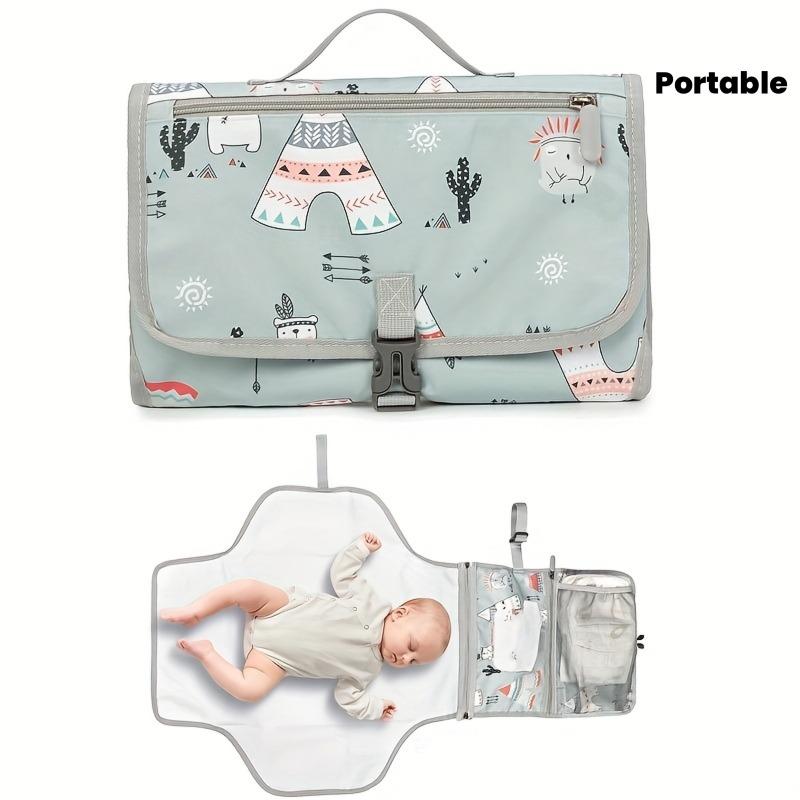 [Portable|Detachable] Portable Diaper Changing Pad | Detachable Travel Mat with Baby Wipes Pocket | Gift for Baby Showers, Newborn Girls and Boys