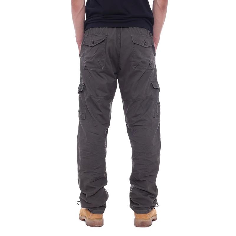 Men's Casual Elastic Waist Plus Size Pants Multi-Pocket Loose Trousers