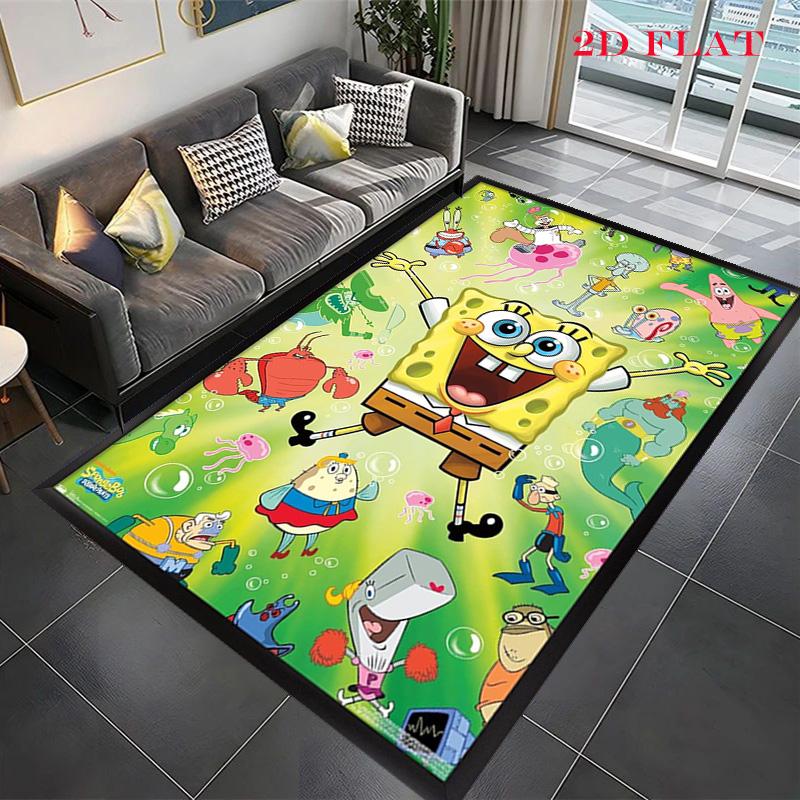 Spongebob Friends Adventure carpet Camping Trip Suitable For All Seasons Sheet Machine Washable Air Conditioning carpet