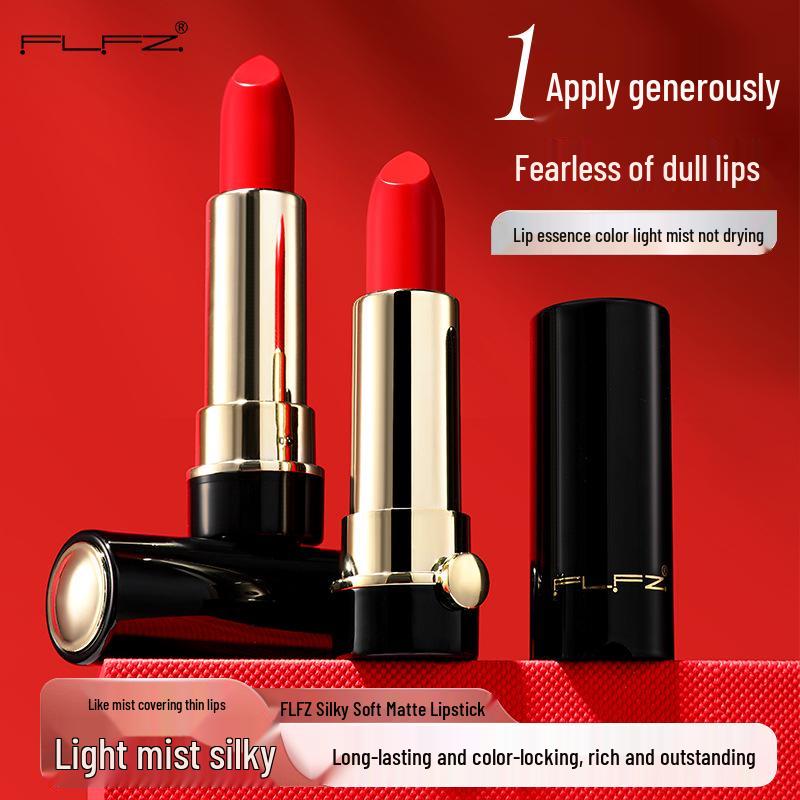 FLFZ Velvet Lipstick: Lightly Moisturizing, Long-lasting, Cup-resistant, Colorfast, and Adds a Whitening Touch.