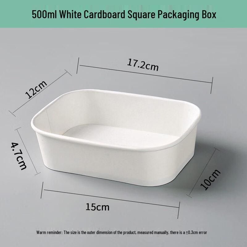 Disposable Rectangular Paper Meal Boxes with Lids