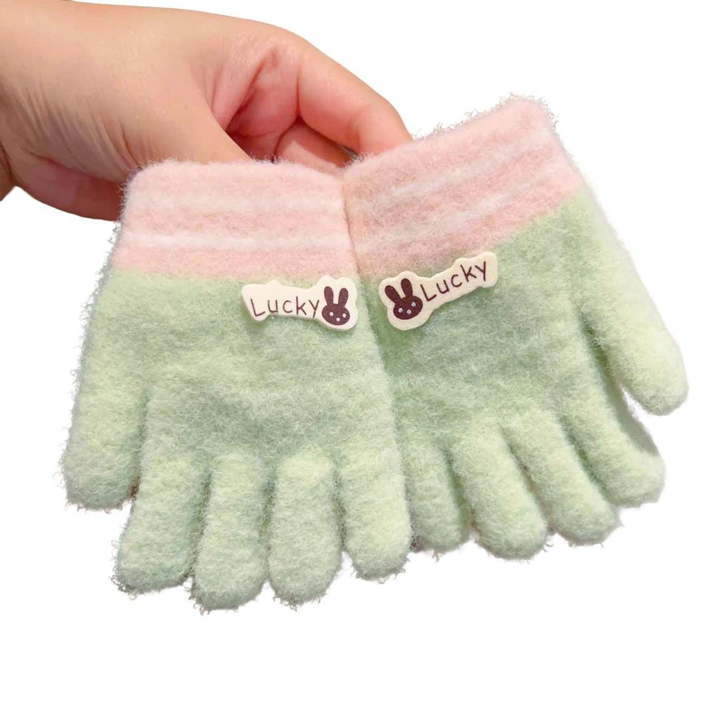 Warm Cartoon Rabbit Gloves for Toddlers 1-3 Years – Autumn/Winter Cold Protection
