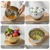 Heavy Duty 304 Nonrust Steel Hammered Salad Tray Serving Bowl Suitable For Family Gatherings And Outdoor Picnics