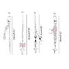 Beaded Wrist Strap Cross Pendant Keyring Hollow Heart Bead Wrist Strap Y2k