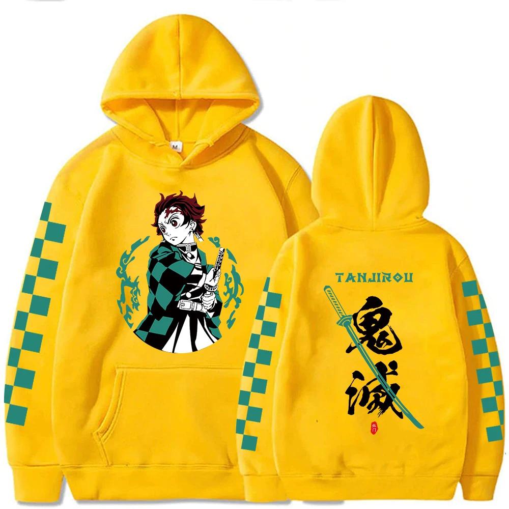 Demon Slayer Japan Anime Plus Size Hoodie Tanjiro Kamado Men Women Sweatshirts Y2k Harajuku Unisex Clothes Tops