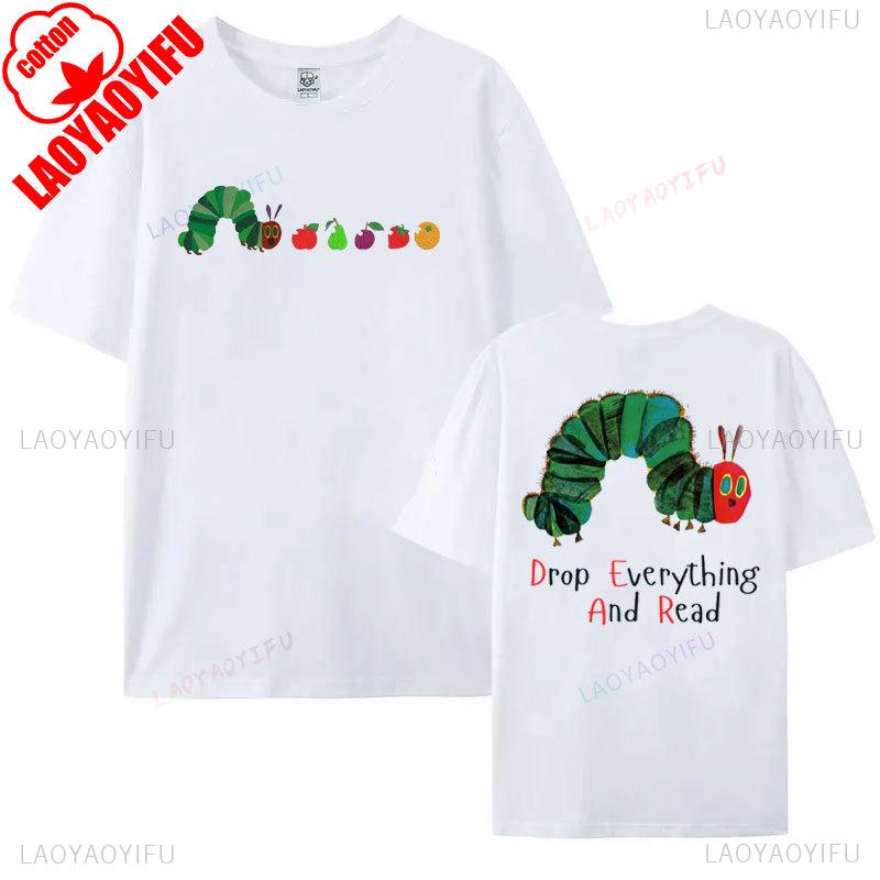 Hungry Caterpillar T-shirt Eat The Rich Graphic T Shirts Very Hungry Caterpillar Shirt Bookish Fan Gift Tees Activist Y2k Tops